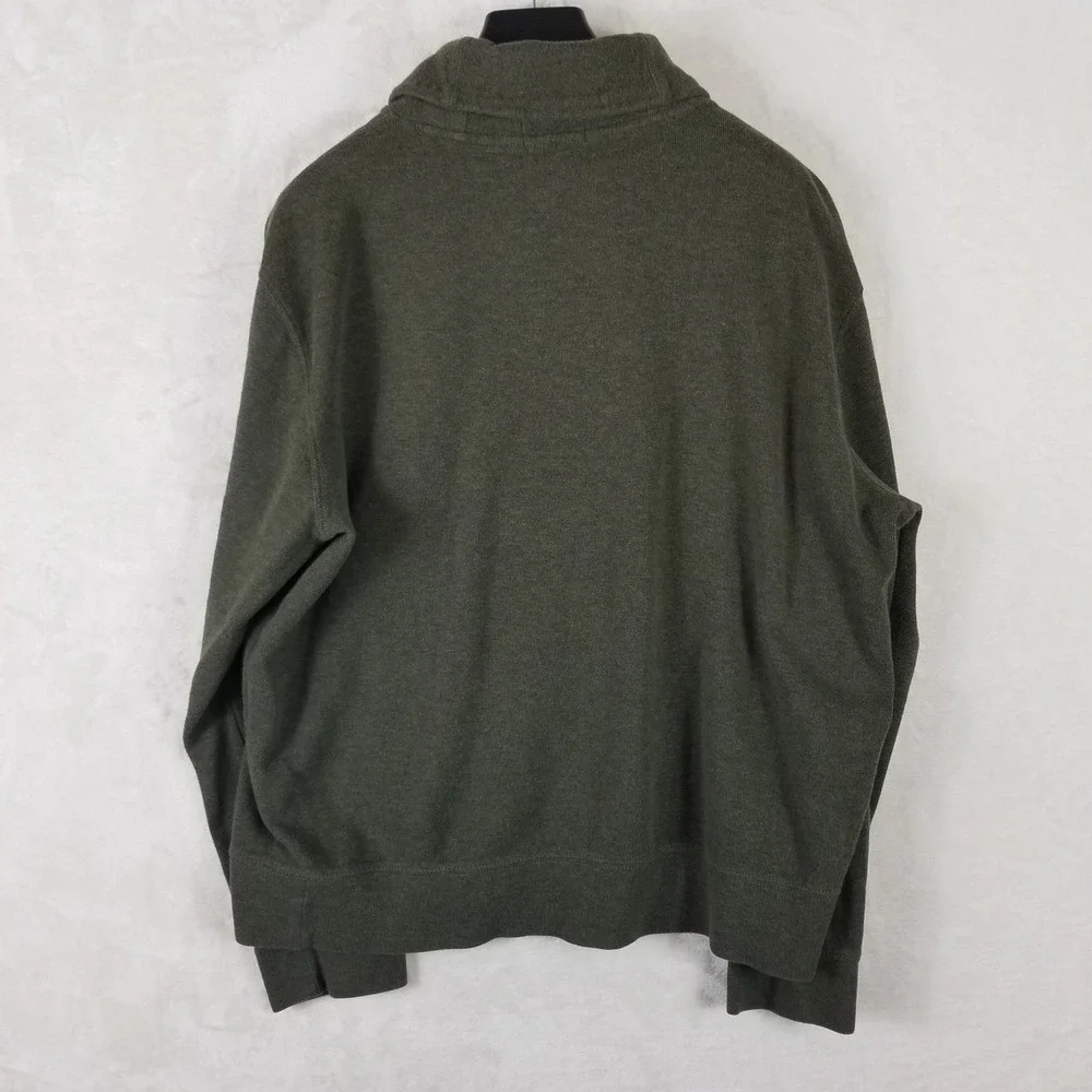 Polo Ralph‎ Lauren Shawl Collar Pullover Mens XL Olive Green Estate Rib Cotton